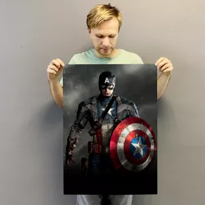 Купить постер (плакат) с Капитаном Америкой из комиксов Марвел