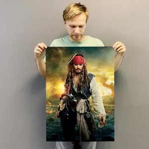 Постер (плакат) с Капитаном Джеком Воробьём купить