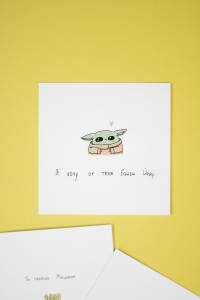 Дизайнерская открытка «Йода»