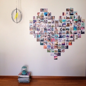 как сделать сердце из фотографий на стену