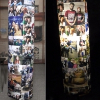 Напольный светильник с фото на 1 год отношений парню от деву